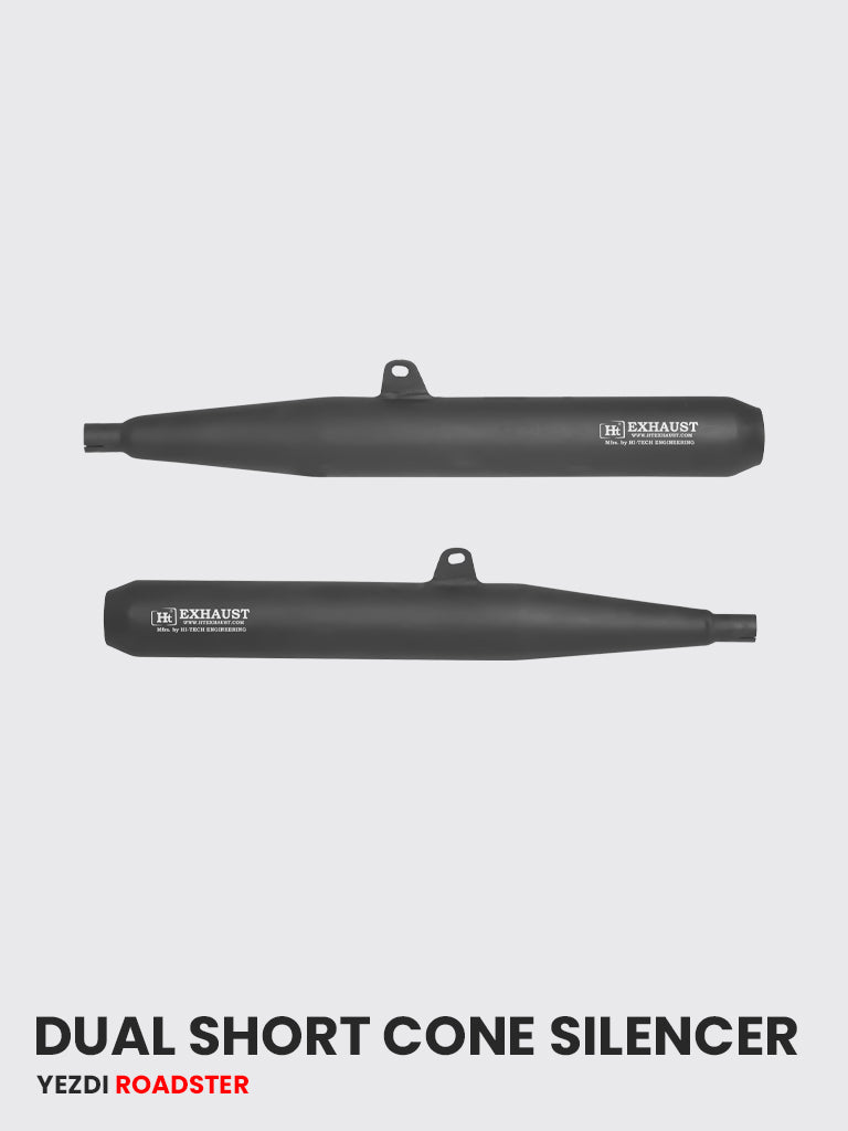 DUAL SHORT CONE SILENCER BLACK - JW 412