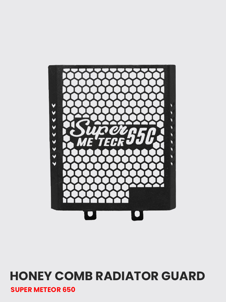 Super Meteor 650 Honey Comb Radiator Guard (Black Matt) - RD 741