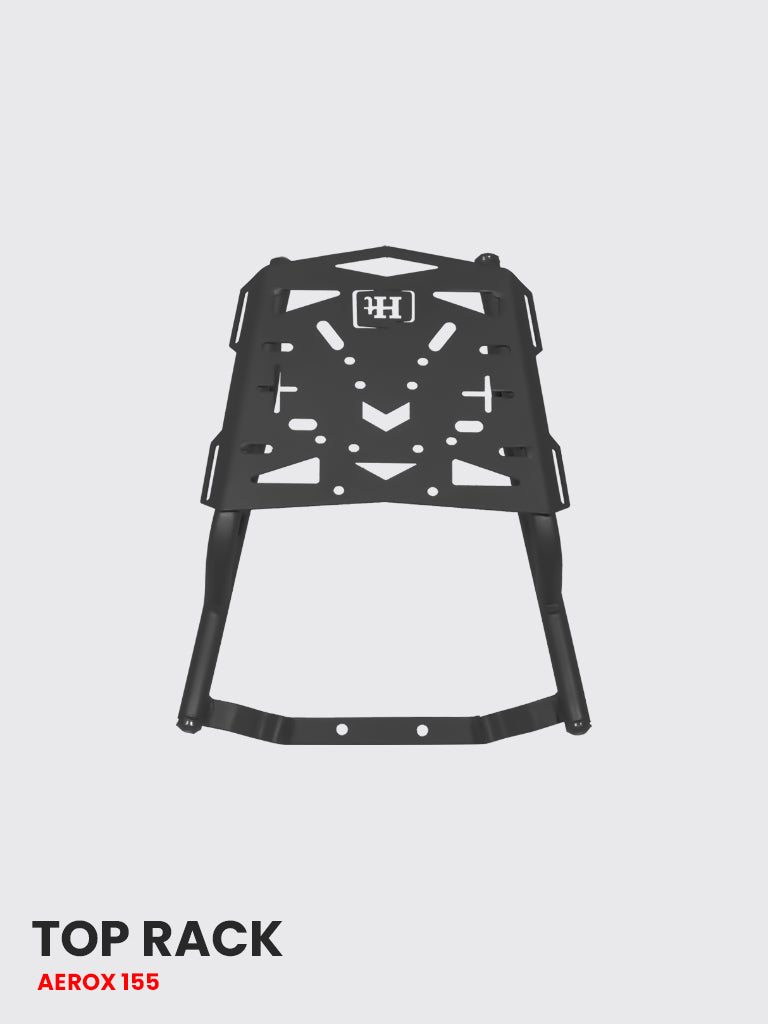 TOP RACK FOR AEROX 155 BLACK MATT – SB 711