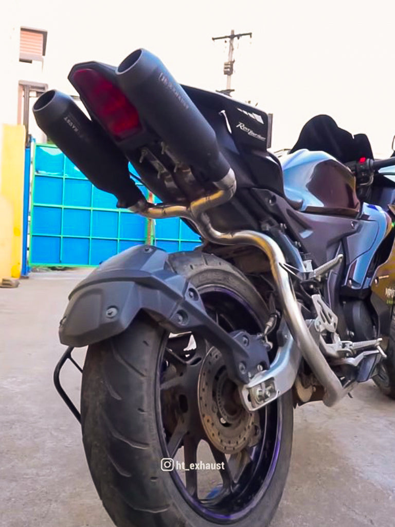 R15 V4 /M 2023 Dual Exhaust bend with Singel Sensor Stainless Steel ( only bend pipe ) – SB 771