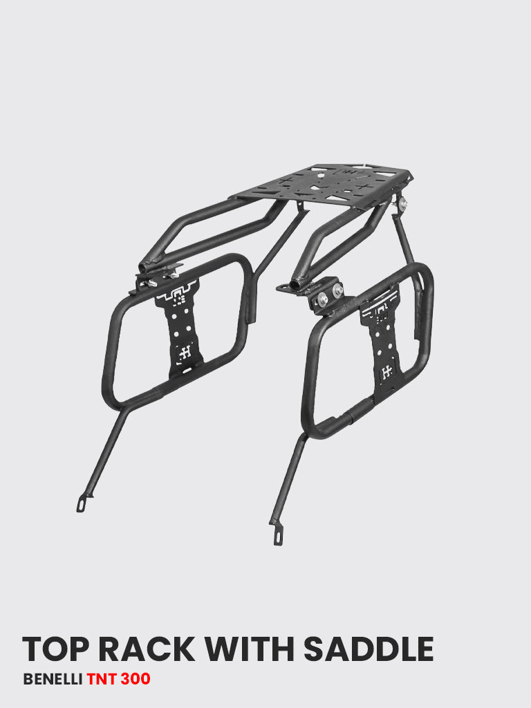 Benelli TNT 300 Top Rack & Saddle Stay With Jerry Can Mount - SB 818