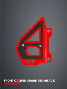 FRONT CALIPER GUARD RED+BLACK FOR XPULSE 210 2025 / SB 1046-BLACK