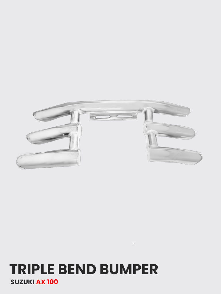 Triple Bend Bumper Chrome Bajaj pulsar 150 & 180 & Rx/Suzuki - HT 003C