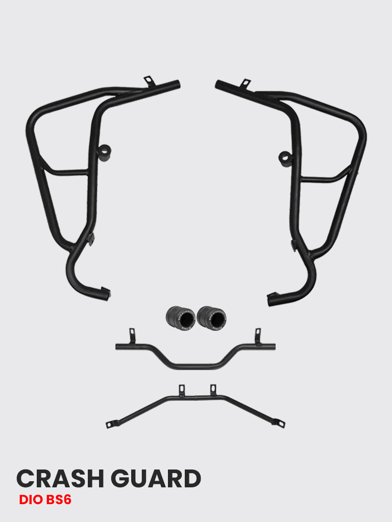 DIO BS6 CRASH GUARD WITH METAL SLIDER / HTEXHAUST / HTSC 114