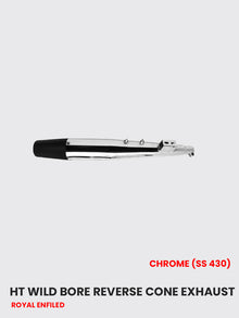 HT Wild Bore Reverse Cone Exhaust Chrome (SS 430) - RE 078C