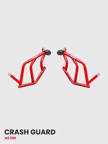 Ns200 Crash Guard with Metal Slider Type-1 - RED - SB 606