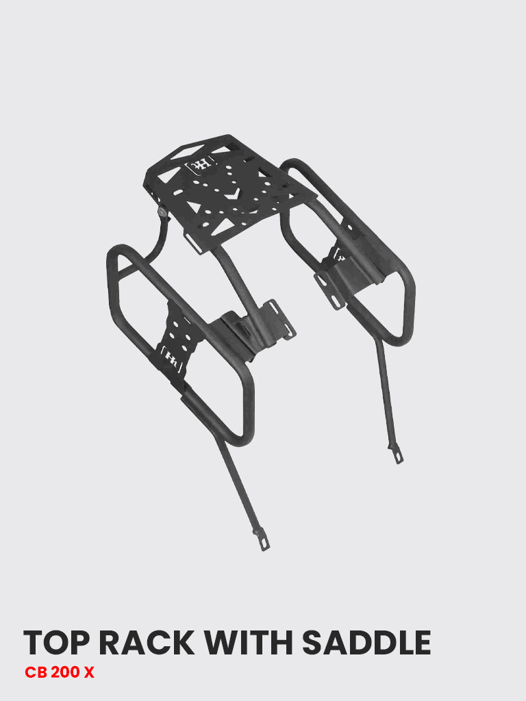TOP RACK WITH SADDLE STAY FOR HONDA CB 200 X BLACK MATT – SB 690