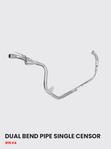 R15 V4 /M 2023 Dual Exhaust bend with Singel Sensor Stainless Steel ( only bend pipe ) – SB 771