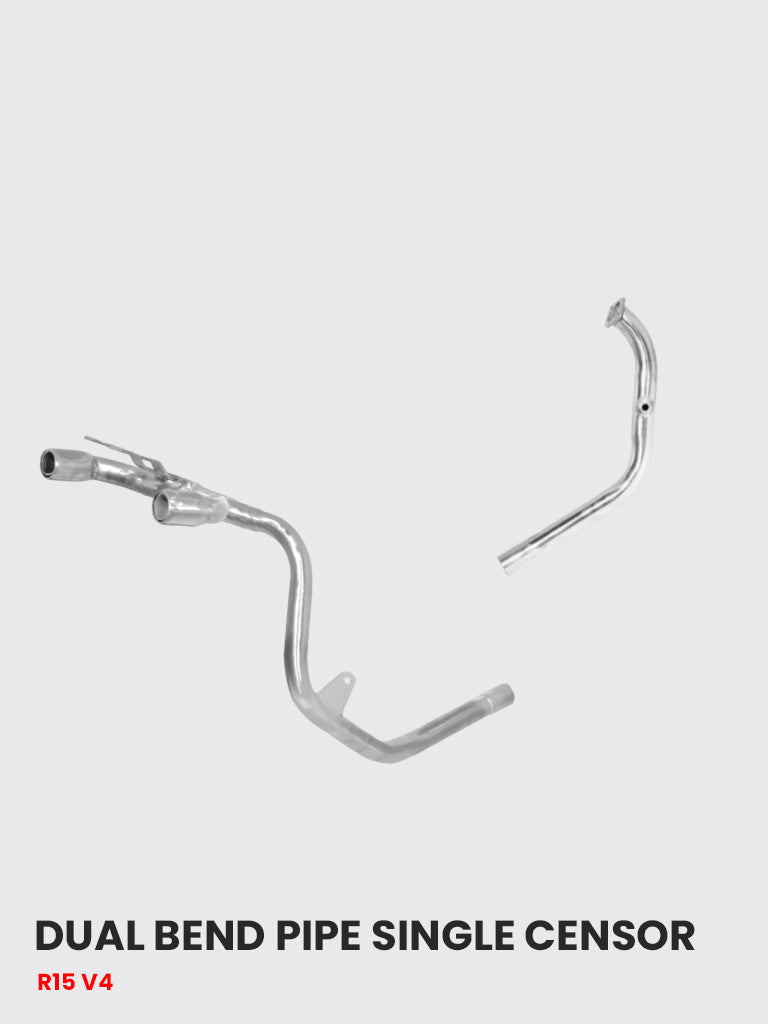 R15 V4 /M 2023 Dual Exhaust bend with Singel Sensor Stainless Steel ( only bend pipe ) – SB 771