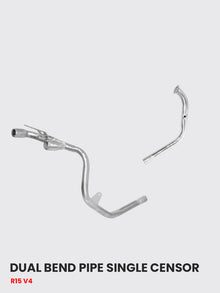 R15 V4 /M 2023 Dual Exhaust bend with Singel Sensor Stainless Steel ( only bend pipe ) – SB 771